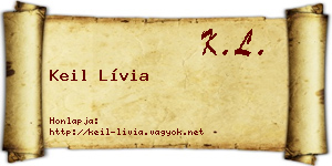 Keil Lívia névjegykártya